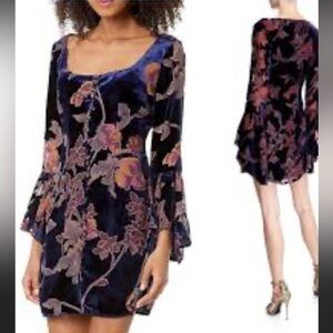 Likely Mariella Velvet Burnout Dress with Floral Design